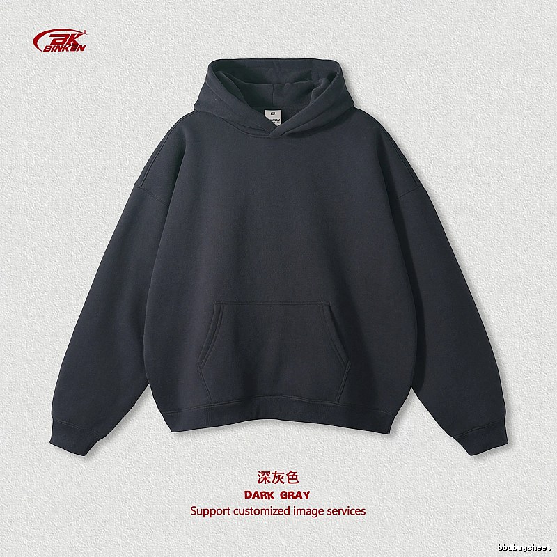 Easy Match Pullover hoodie Navy Blank Kangaroo for Everyday Use