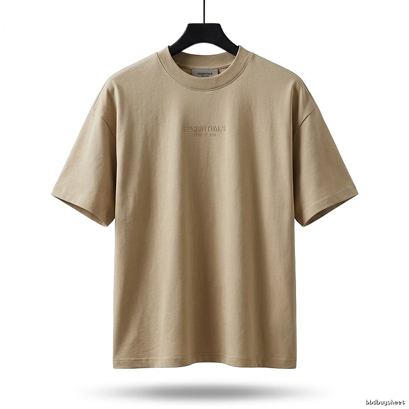 ESSENTIALS Basic Khaki Short Sleeve
