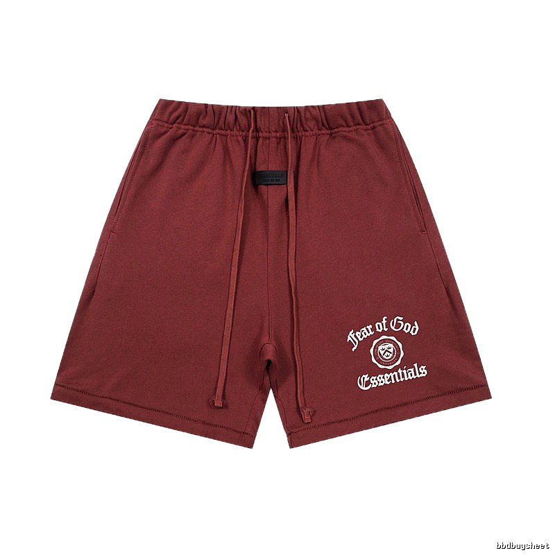 Essentials casual style burgundy shorts