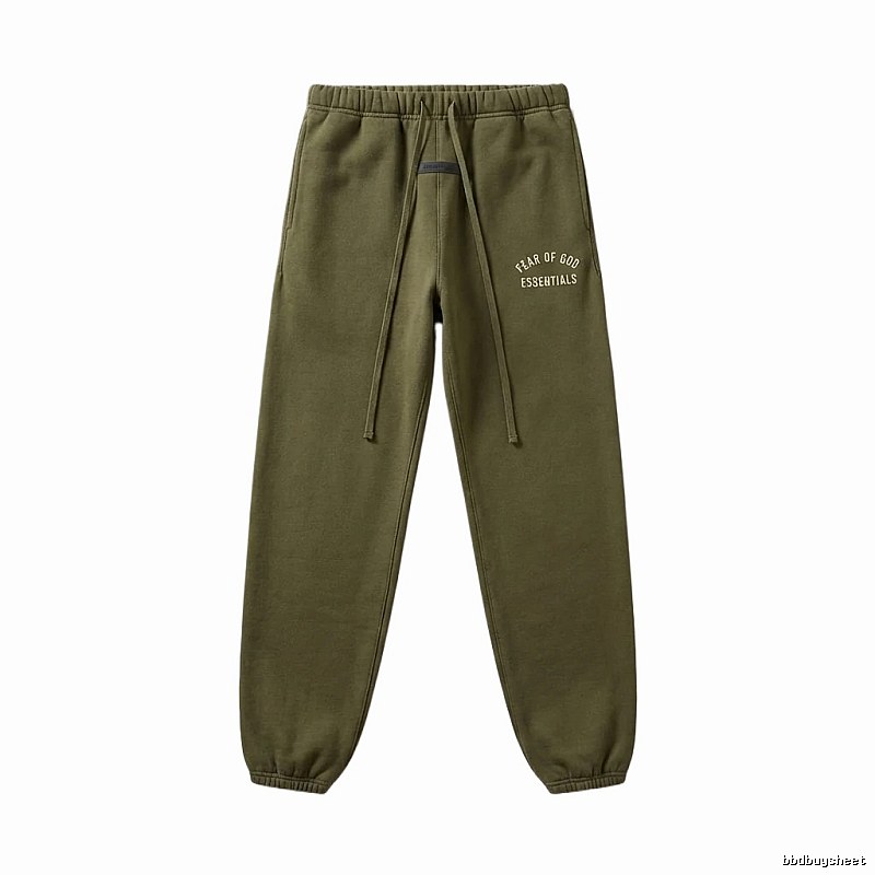 ESSENTIALS casual style olive green sweatpants