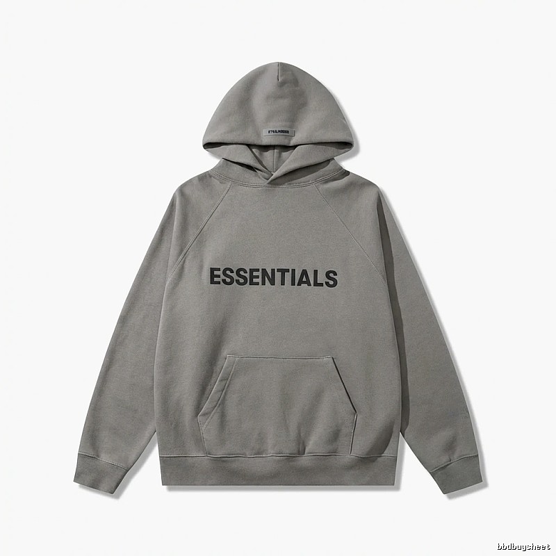 ESSENTIALS minimalist gray hoodie