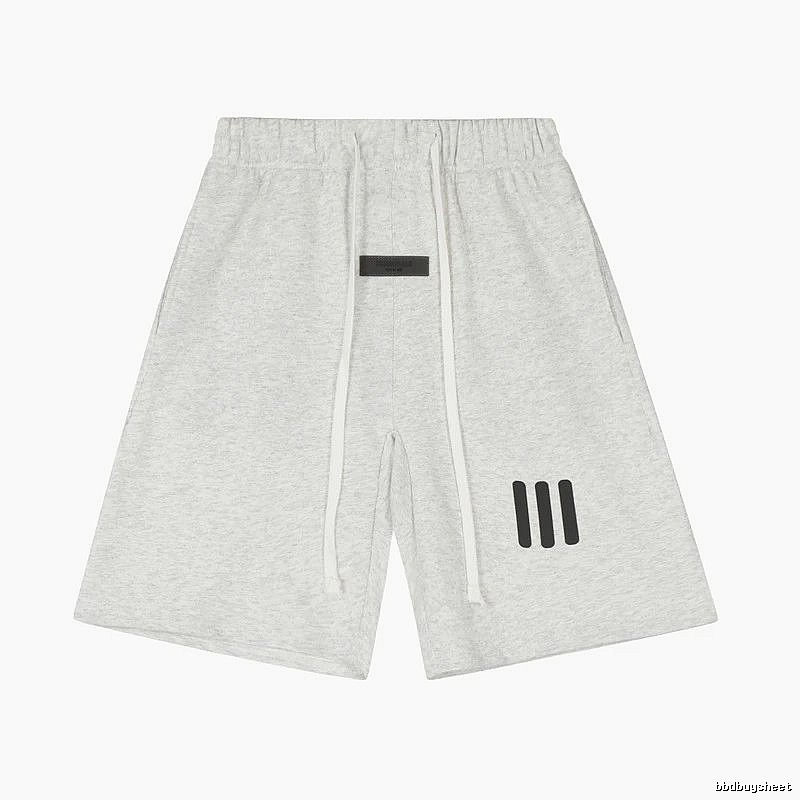 ESSENTIALS minimalist light gray shorts