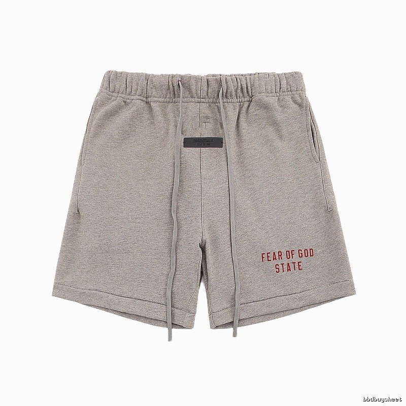 ESSENTIALS minimalist light gray shorts