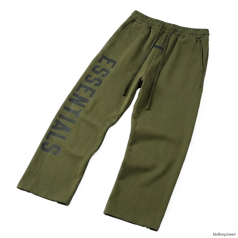 ESSENTIALS Minimalist Style Army Green Pants