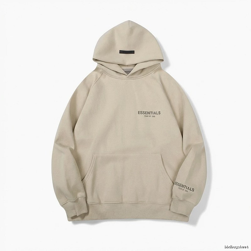 ESSENTIALS minimalist style beige hoodie