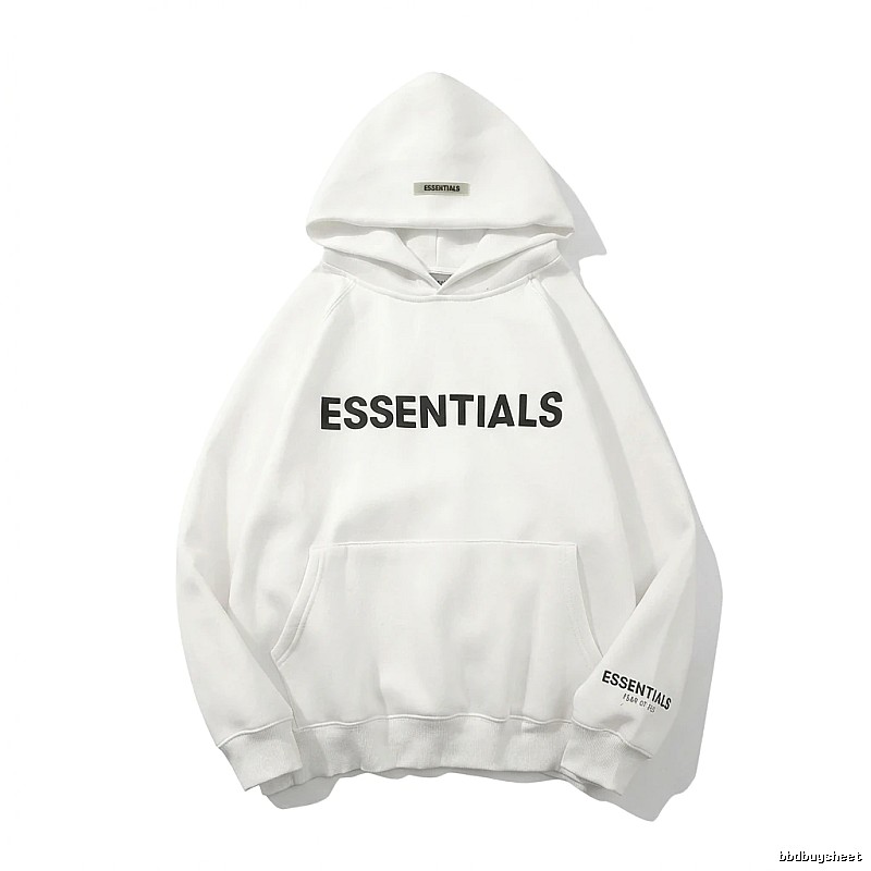 ESSENTIALS minimalist style white sweatshirt