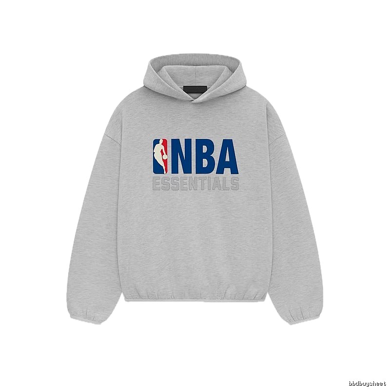 ESSENTIALS NBA-style light gray hoodie