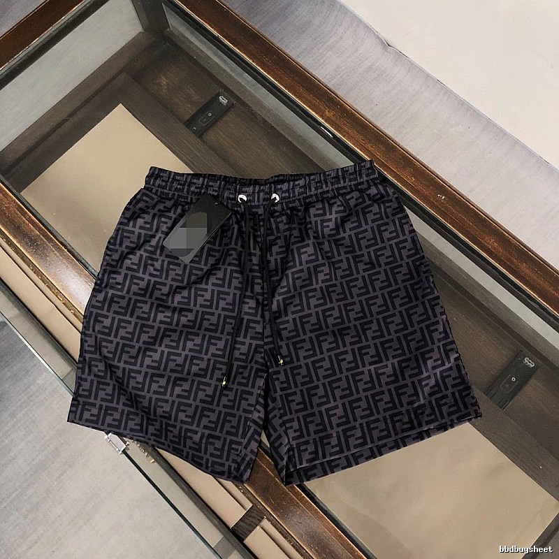Fendi FF Monogram Trendy Cool Style Black Casual Shorts