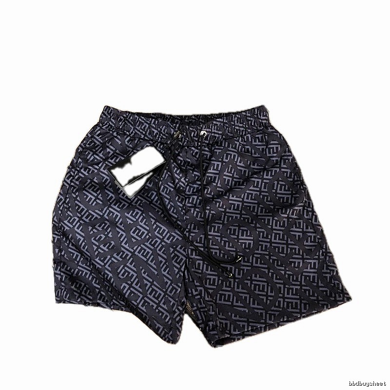 Fendi FF Monogram Trendy Cool Style Black Shorts