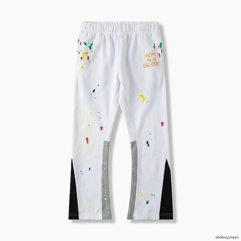 Gallery Dept Graffiti Style White Long Trousers