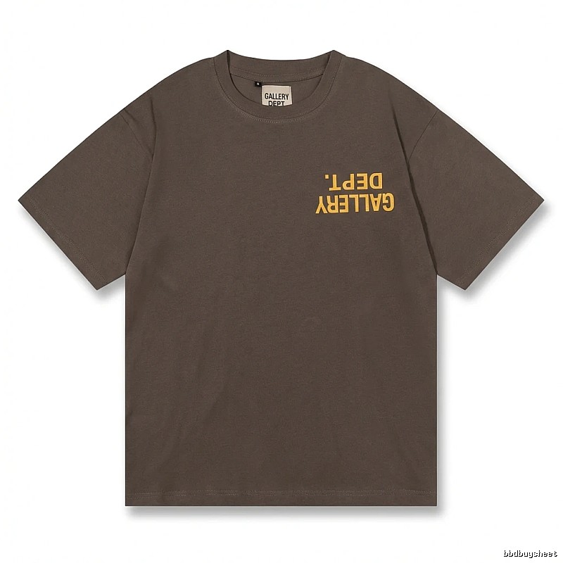 Gallery Dept Retro Style Dark Coffee T-shirt