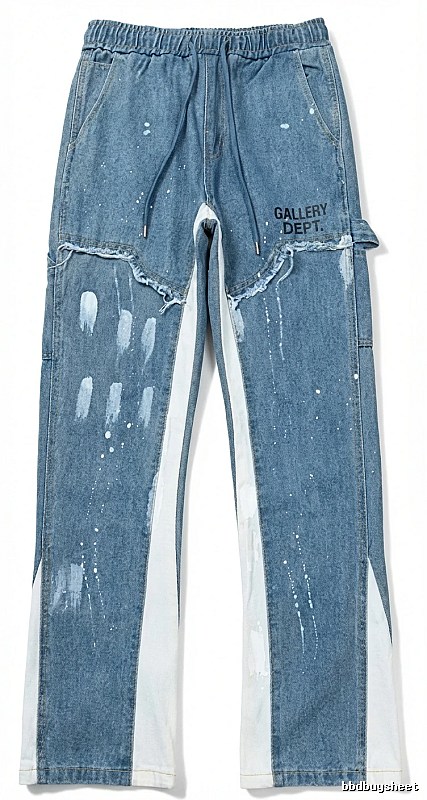 Gallery Dept Ripped Denim Blue Long Pants