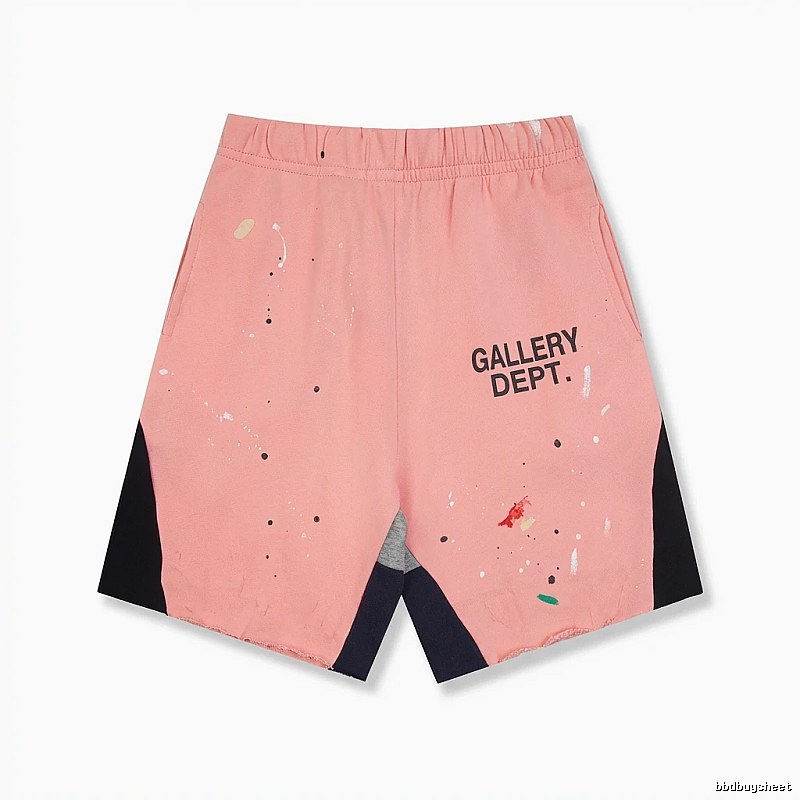 Gallery Dept splatter-paint style pink shorts