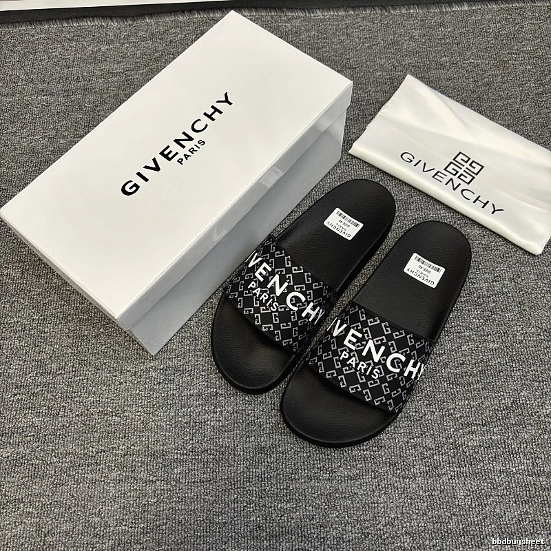 Givenchy 4G Monogram Street-style Black Slippers
