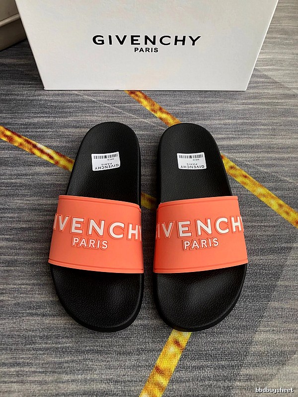 Givenchy PARIS Collection Trendy Orange & Black Slippers