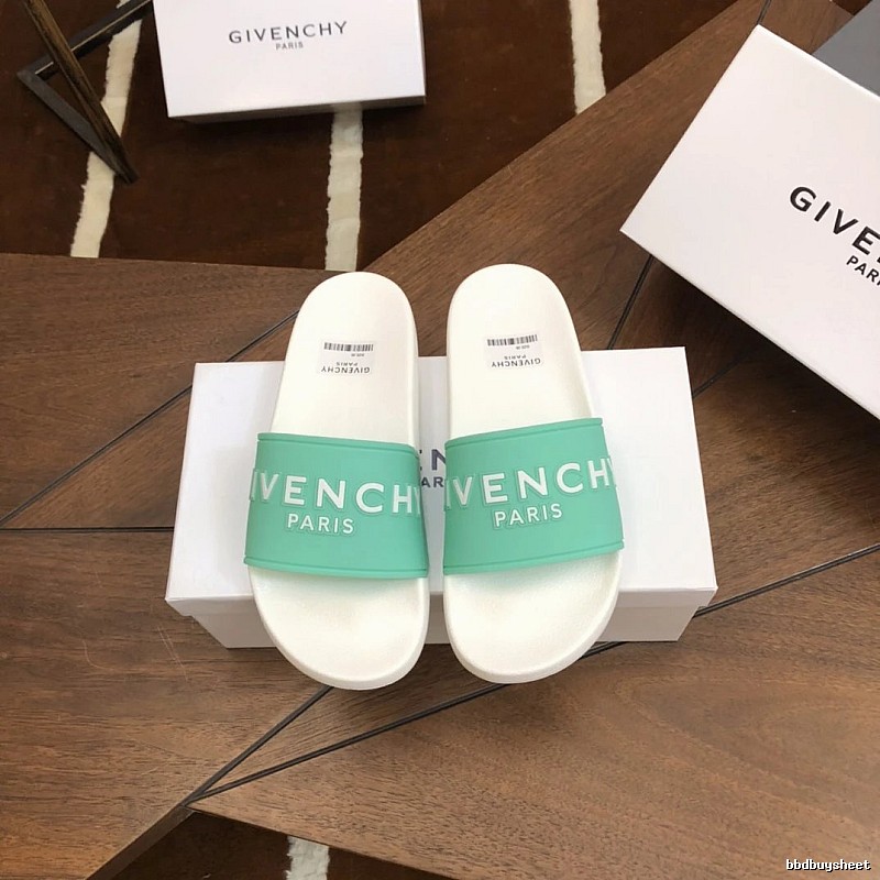 Givenchy Trendy Letter Mint Green Slides
