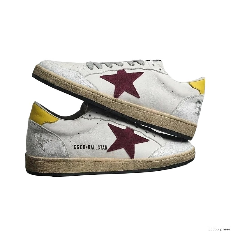 Golden Goose Ballstar retro-style white shoes