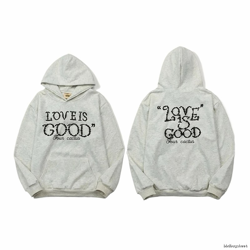 GOODBRAND LOVE Series Trendy and Cool White Hoodie