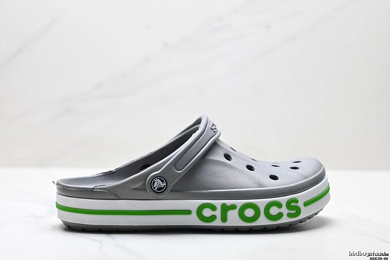 Gray trendy style of Crocs clogs