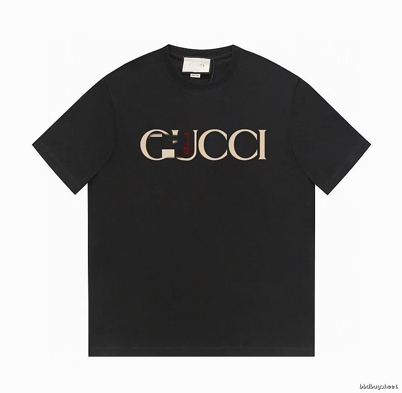 Gucci Classic Print Vintage Style Black T-Shirt