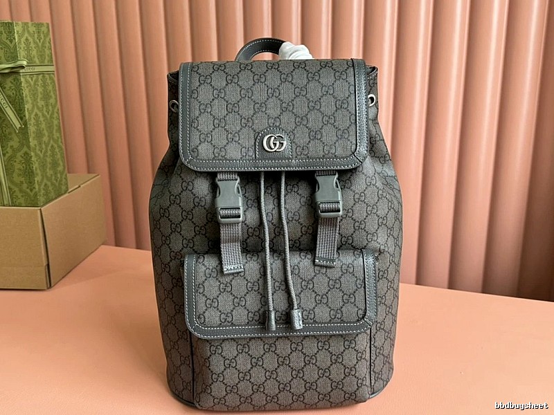 Gucci GG backpack Gray Monogram Drawstring