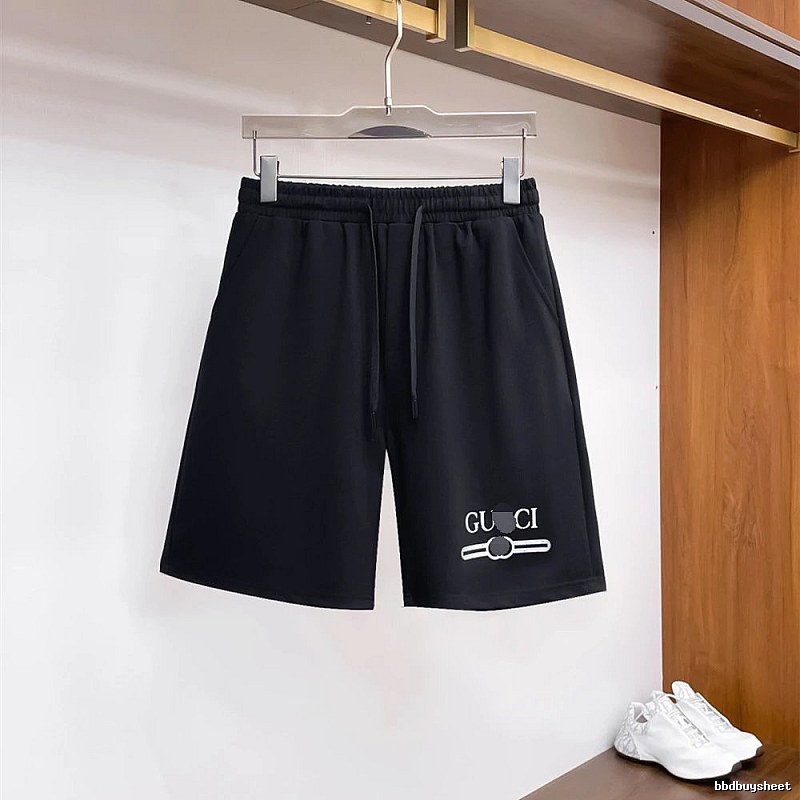 Gucci Letter Print Casual Style Black Shorts