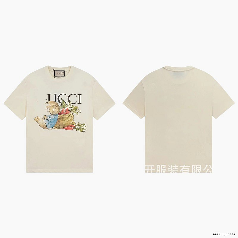 Gucci Peter Rabbit Vintage Style Off-White Short-Sleeve T-Shirt