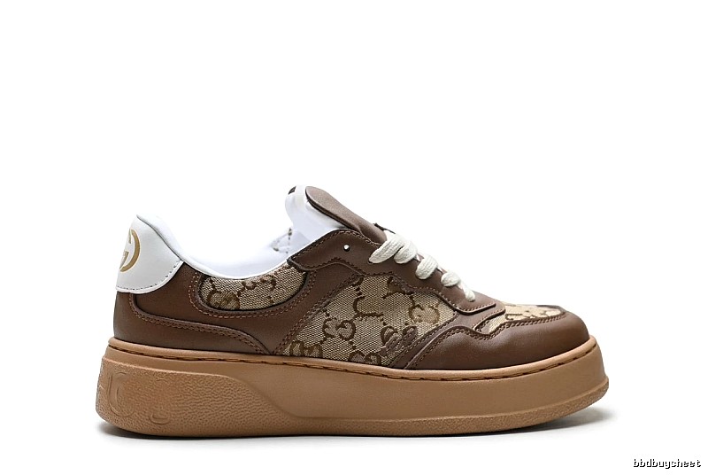 Gucci retro-style brown sports shoes