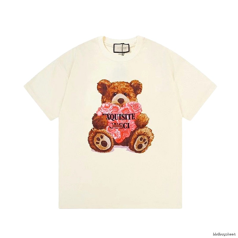 Gucci Teddy Bear Print Casual Off-white T-shirt
