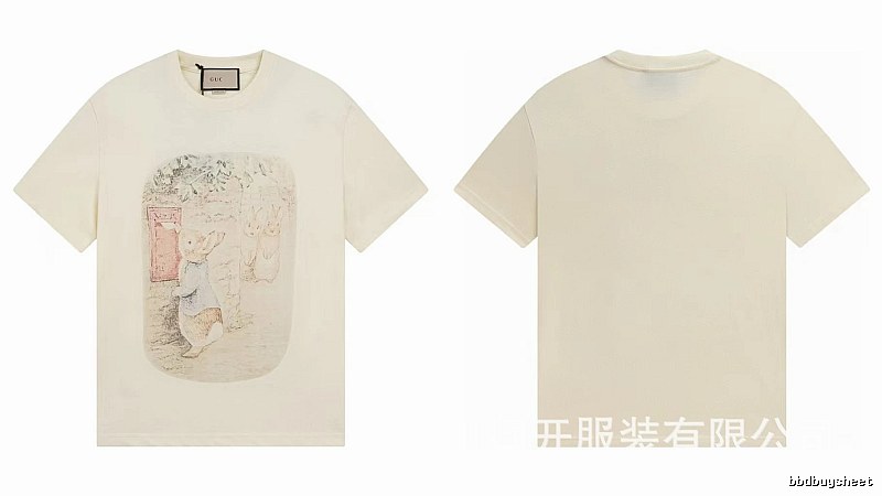 Gucci x Peter Rabbit Co-branded Vintage-style Off-white T-Shirt