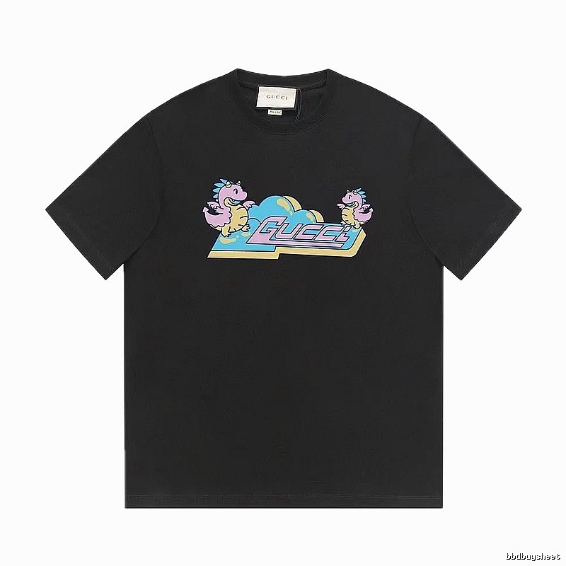 Gucci Year of the Dragon Collection Cartoon Style Black T-Shirt