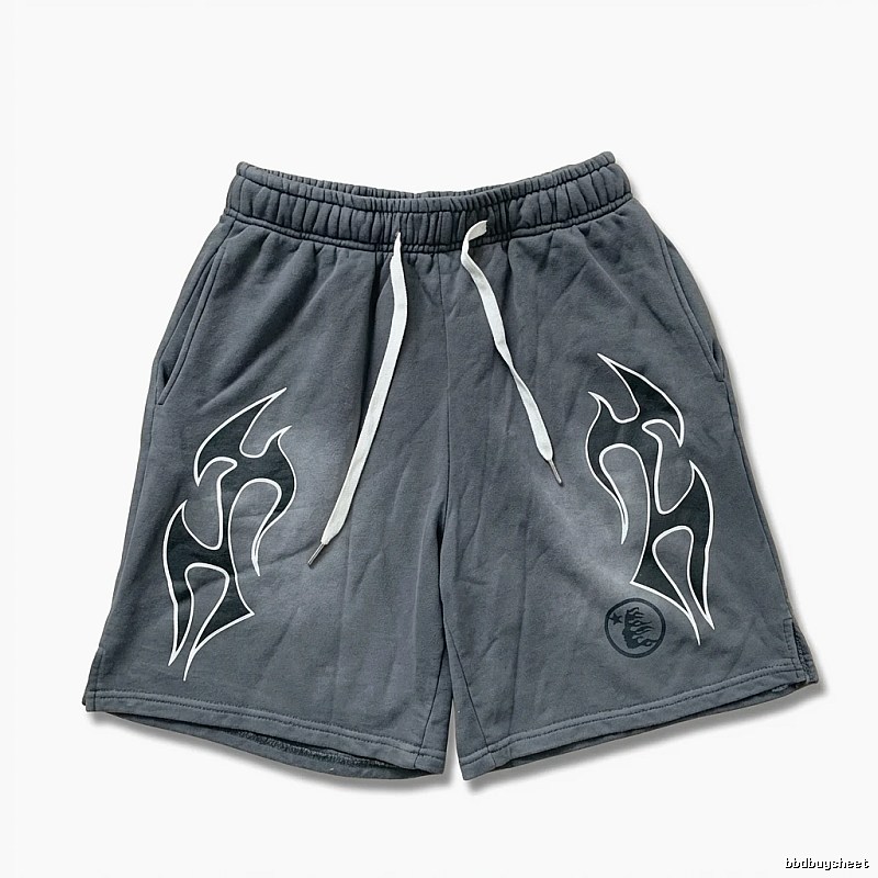 Hellstar Flame Wind Grey Shorts