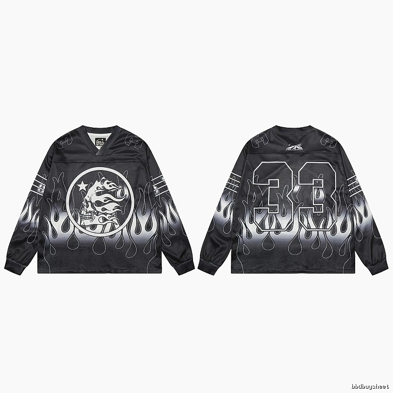 Hellstar Skull Flame High Street Black Jersey