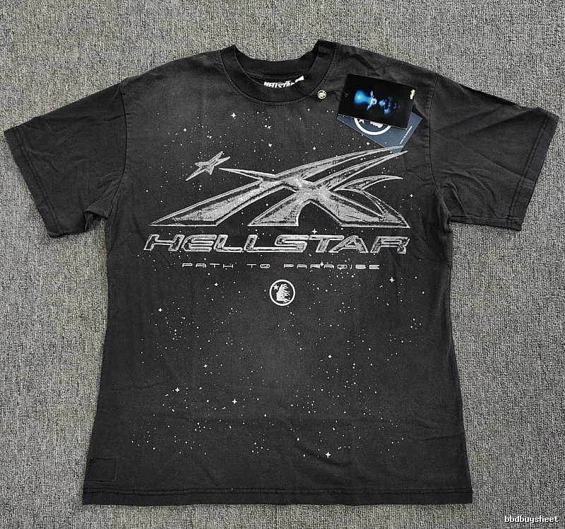 Hellstar Starry Sky Collection Vintage Distressed Black T-Shirt