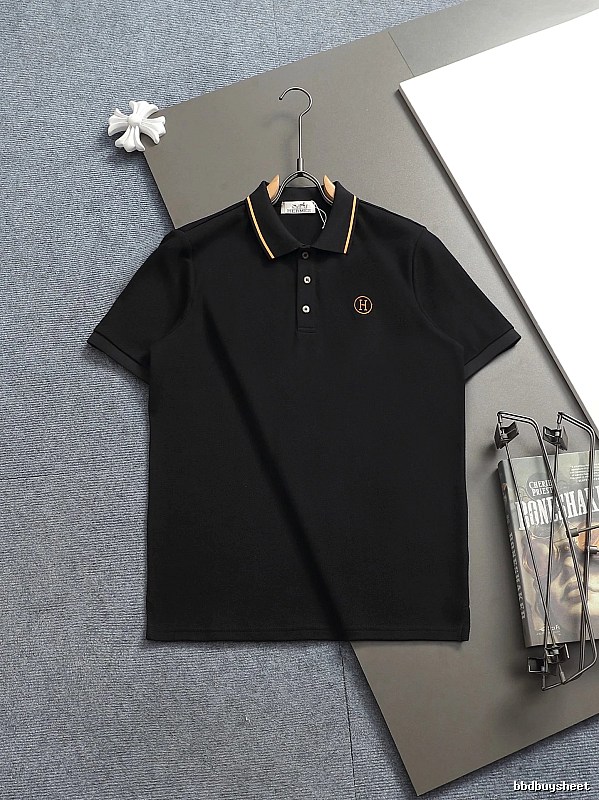 Hermès Classic Wind Black Polo Shirt
