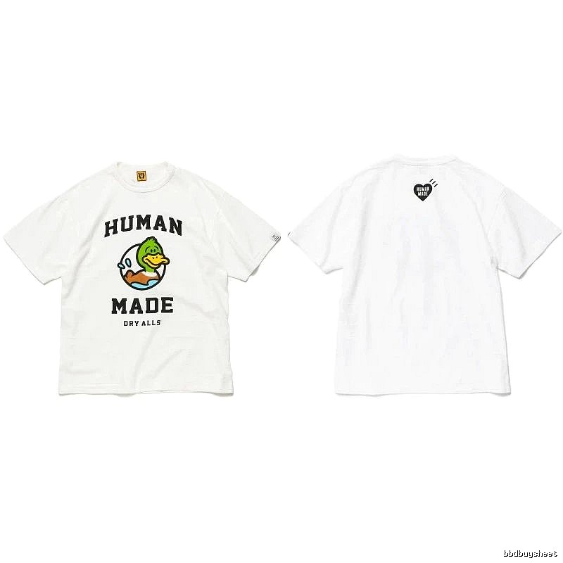 Human Made Weekend Heart logo T-shirt Black Green Human for Weekend Wear