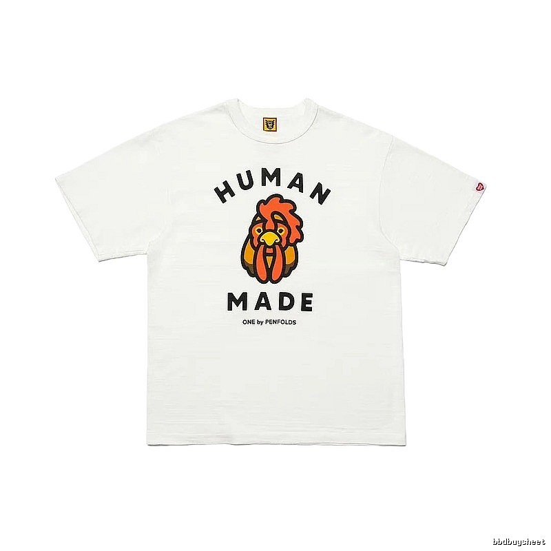 HUMAN MADE x Le Coq Sportif Co-branded Japanese Streetwear White T-Shirt