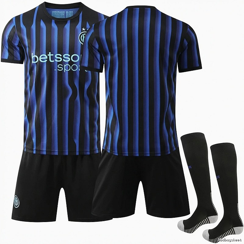Inter Milan striped sports blue jersey