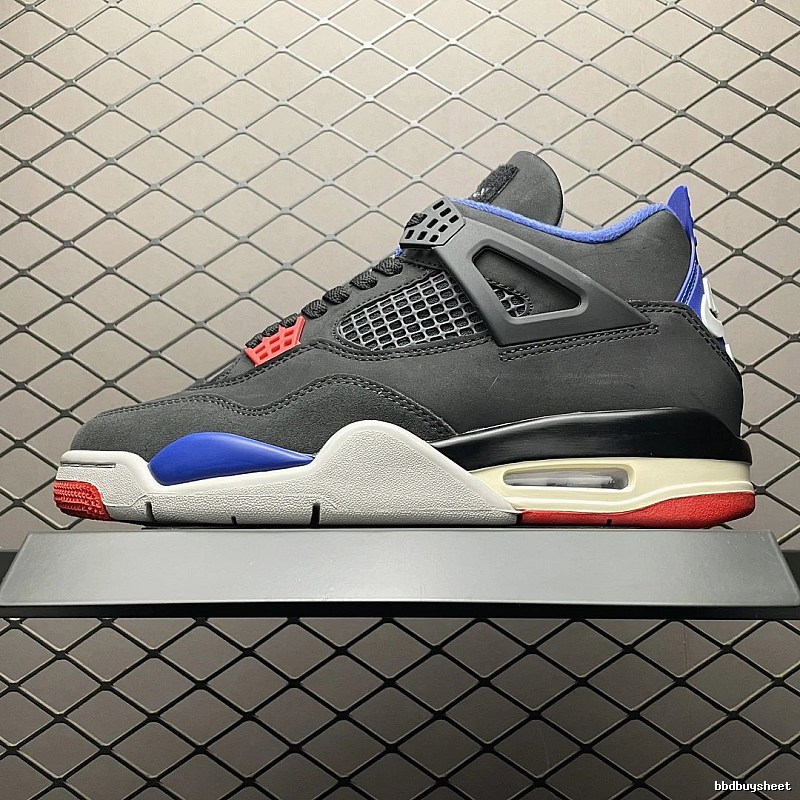 Jordan Black, Blue and Red Color-Blocked Panels Basketball High-Tops