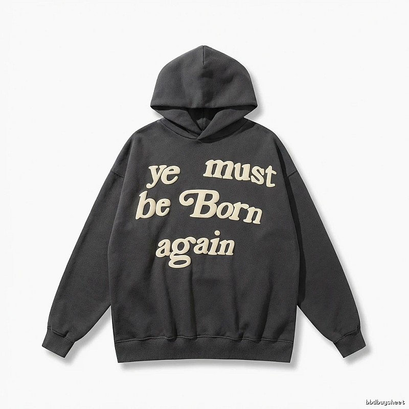Kanye's retro-style black hoodie