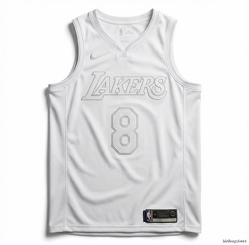 Kobe Lakers retro-style white tank top