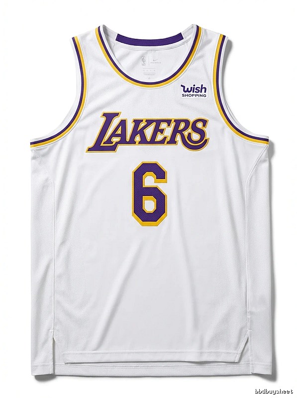 LBJ Lakers No. 6 white jersey