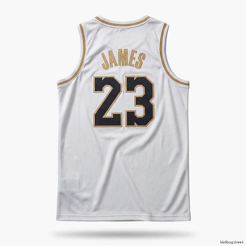 LBJ No. 23 basketball wind white jersey