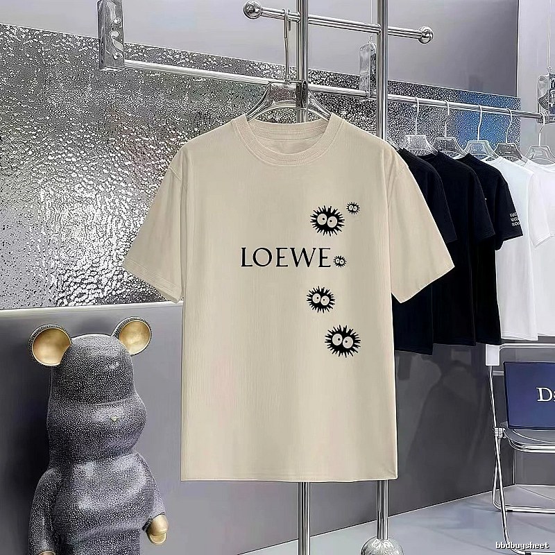 LOEWE x My Neighbor Totoro Collaboration Casual-style Beige Short-sleeve T-shirt