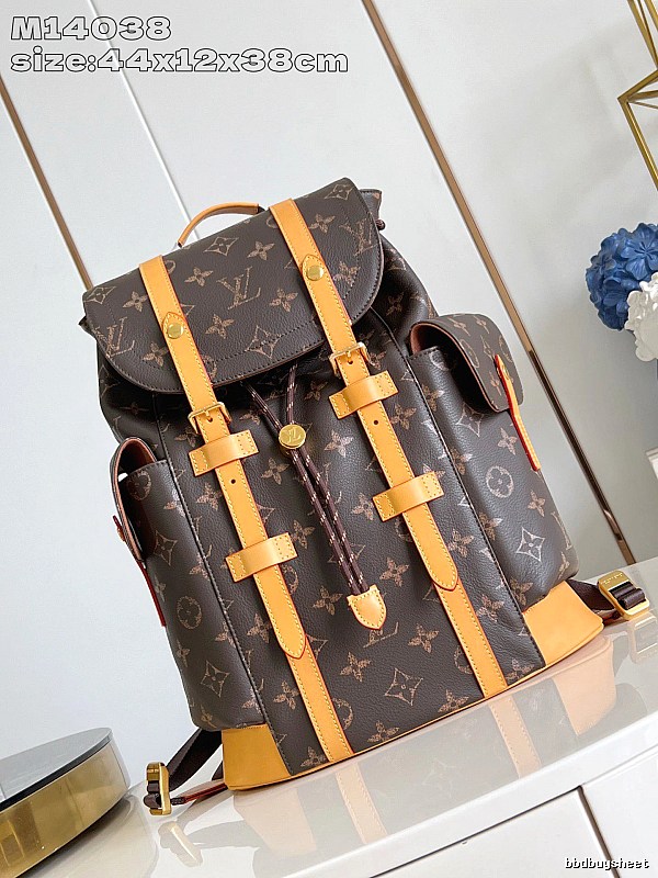 Louis Vuitton Backpack with Brown Monogram Trunk-style Backpack Detail