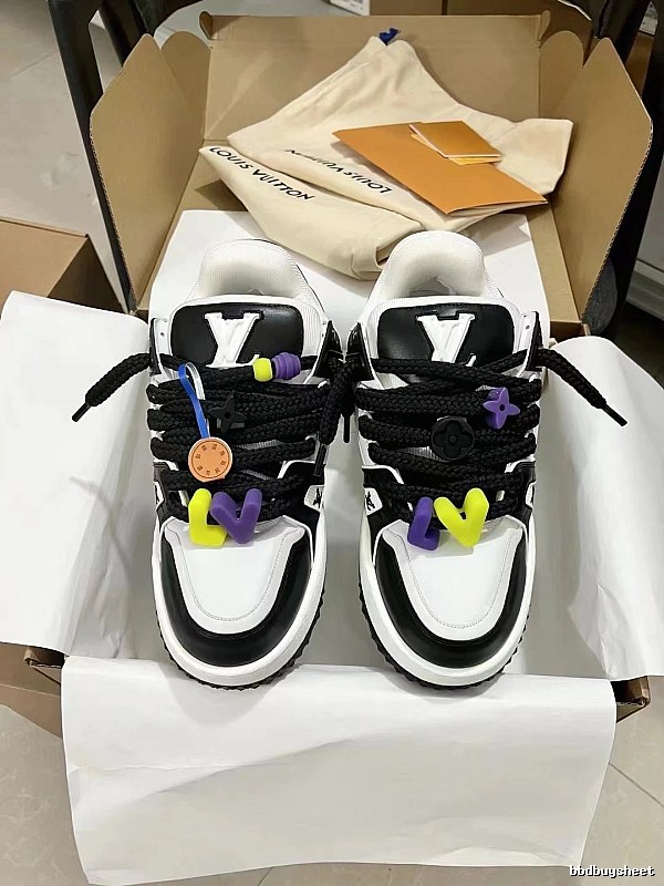 Louis Vuitton Black White Kids-style Low-top Kids Sneaker for Daily Rotation