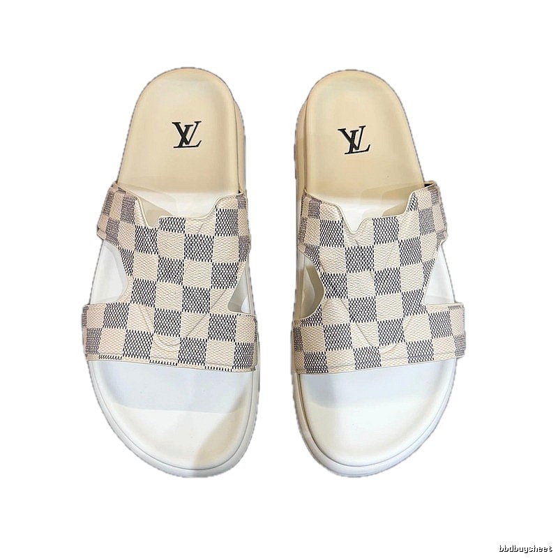 Louis Vuitton Casual Style Checkerboard Off-white Slippers