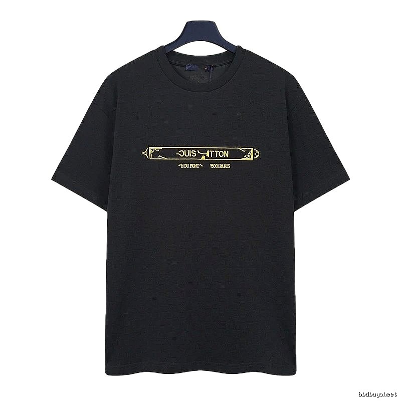 Louis Vuitton Embroidered Trendy-style Black T-Shirt