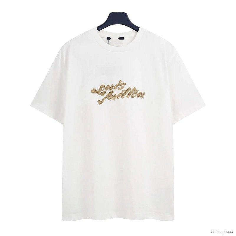 Louis Vuitton Flocked Casual Style White Short-Sleeve T-Shirt