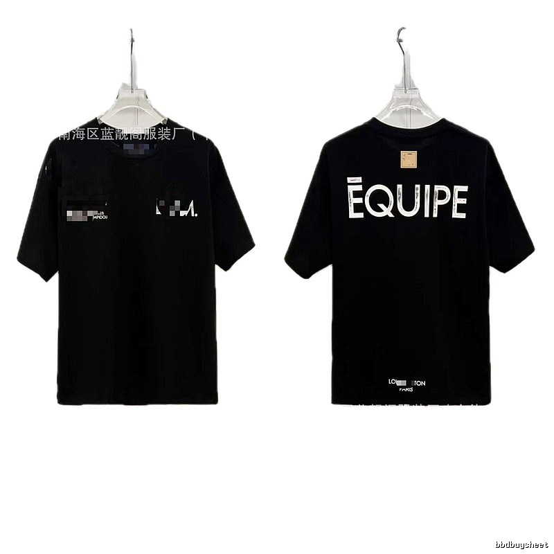 Louis Vuitton Letter Print Cool Trendy Style Black T-Shirt